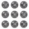 Silver cryptocurrency coins set