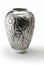 Silver decorated vertical vase