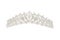 Silver diadem with diamonds and pearls isolated on white