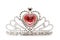 Silver diadem isolated on the white