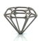 Silver diamond icon 3d illustration