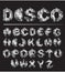 Silver disco ball letters letter