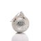 Silver dull christmas ball on white background