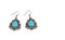 Silver Earrings with Turquoise Beads