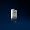 Silver Electrical cabinet icon isolated on blue background. Minimalism concept. 3d illustration 3D render