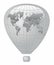 Silver fire balloon World map