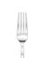 Silver fork isolated on white with clipping path.