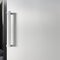 Silver fridge door with handle, with free space for text