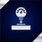 Silver Gauge scale icon isolated on dark blue background. Satisfaction, temperature, manometer, risk, rating