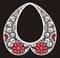 Silver glamor rich necklace female with red precious stones, fashion print t-shirt shine from brilliant stones,gift for