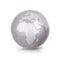 Silver Glitter globe 3D illustration europe and africa map