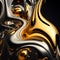 Silver gold gray yellow liquid metal texture, metal melts and pours, beautiful transitions, waves and twists, creative background,