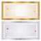 Silver / Gold voucher template with floral pattern