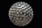 Silver Golf ball 3D rendering