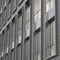 Silver gray windows of modern building architectonic detail