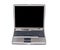 Silver grey laptop lcd on white backdrop