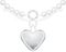 Silver heart with diamonds and strasses