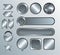 Silver high-detailed modern buttons