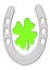 Silver Horseshoe with Clover