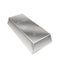 Silver ingot isolated on a white background, 3D rendering