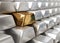 Silver ingots with one golden