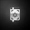 Silver Jewish torah book icon isolated on black background. Book of the Pentateuch of Moses. On the cover of the Bible