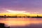 Silver Jubilee Bridge in Runcorn with the sun setting in the background