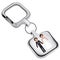 Silver keychain with wedding image