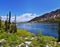 Silver Lake Flat Reservoir views of fresh water lake and surrounding Mountains above Tibble Fork up American Fork Canyon