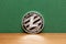 Silver litecoin coin green background