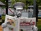 Silver living statue in the image of a soldier of the Soviet Army on Pushkin Square in Moscow.