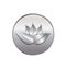 Silver lotus plant vector icon