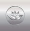 Silver lotus plant vector icon