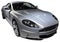 Silver luxury coupe isolated