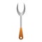 silver meat fork icon image design