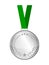Silver medal vector stock image.Award medal vector