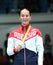 Silver medalist Sofya Velikaya of Russian Federation during medal ceremony Women`s Sabre Individual final at Rio 2016 Olympics