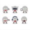 Silver medals ribbon cartoon character are playing games with various cute emoticons