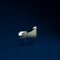 Silver Megaphone icon isolated on blue background. Speaker sign. Minimalism concept. 3d illustration 3D render