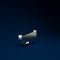 Silver Megaphone icon isolated on blue background. Speaker sign. Minimalism concept. 3d illustration 3D render