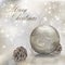 Silver Merry Christmas greeting card