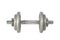 Silver metal dumbbell