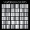 Silver metal gradient backgrounds vector. Chrome shiny texture vector