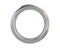 Silver metal grommet ring for paper, card, tag, sticker or hanger isolated on white background