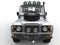 Silver metallic off road four wheel drive vehicle - front view closeup shot