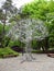 Silver metallic tree in park, Latvia