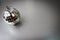 Silver mirror music club disco ball small round glass winter shi