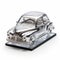 Silver Model Car Statue With Engraved Ornaments - Inspired By Hajime Sorayama