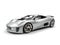 Silver modern elegant sports car - beauty shot