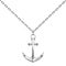 Silver Necklace with Anchor. 3d Rendering